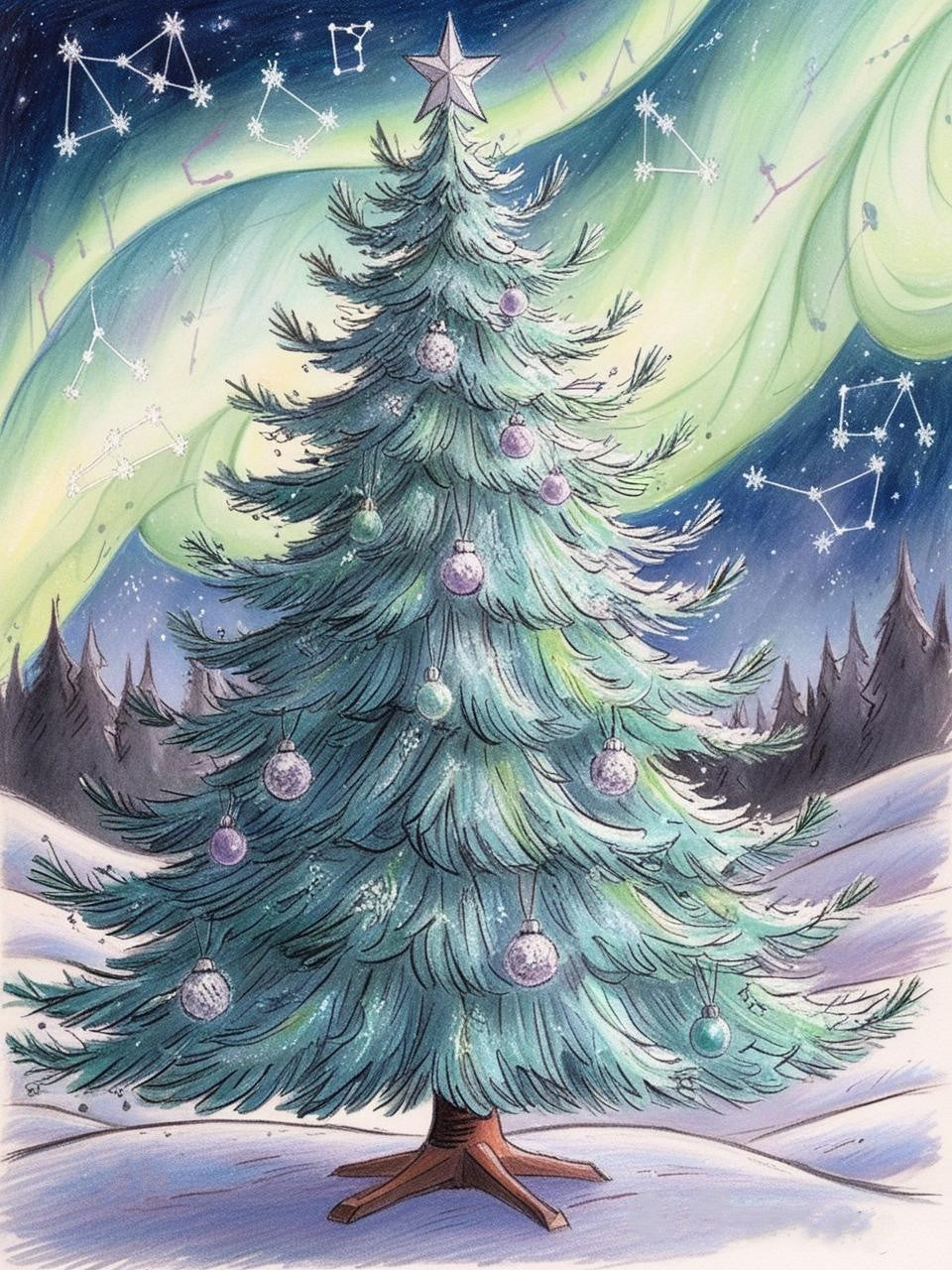 Paint by Number Evergreen Radiance Christmas Tree