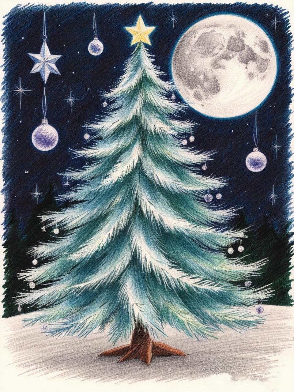 Paint by Number Winter Reverie Christmas Tree