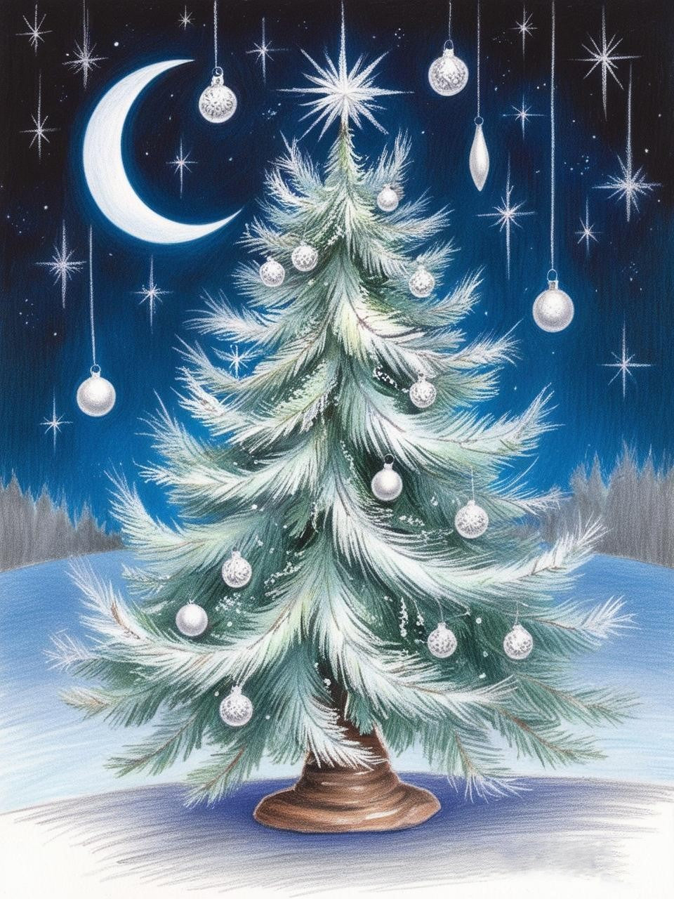 Paint by Number Enchanted Frost Christmas Tree