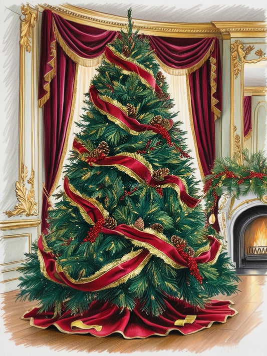 Paint by Number Timeless Elegance Christmas Tree