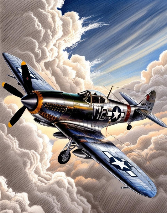 Paint By Number Vintage Fighter Jet Wonder