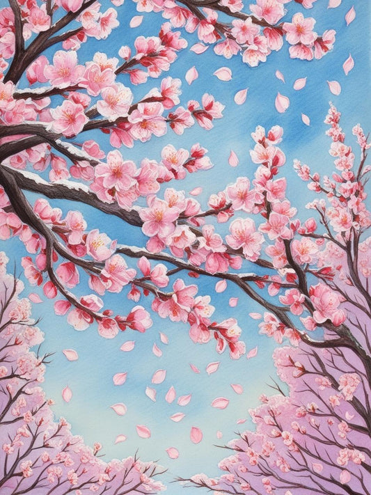 Paint by Number Delicate Cherry Blossoms