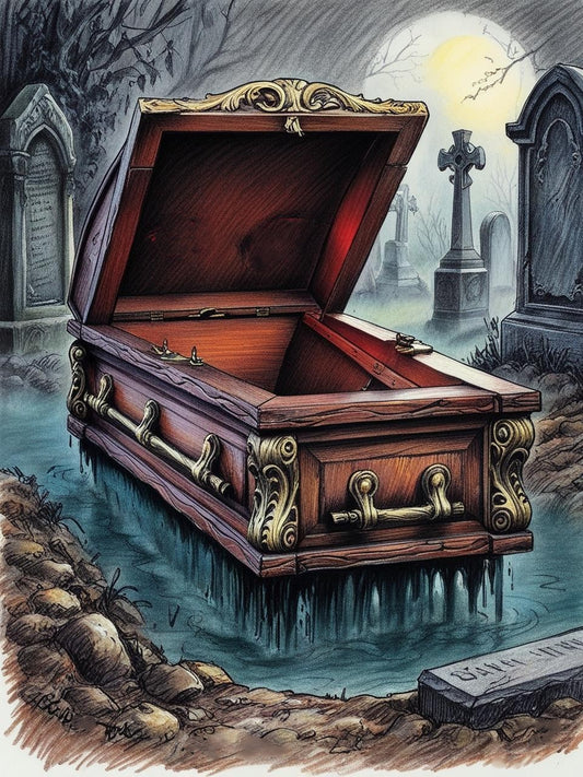 Paint by Number Sinister Creepy Casket