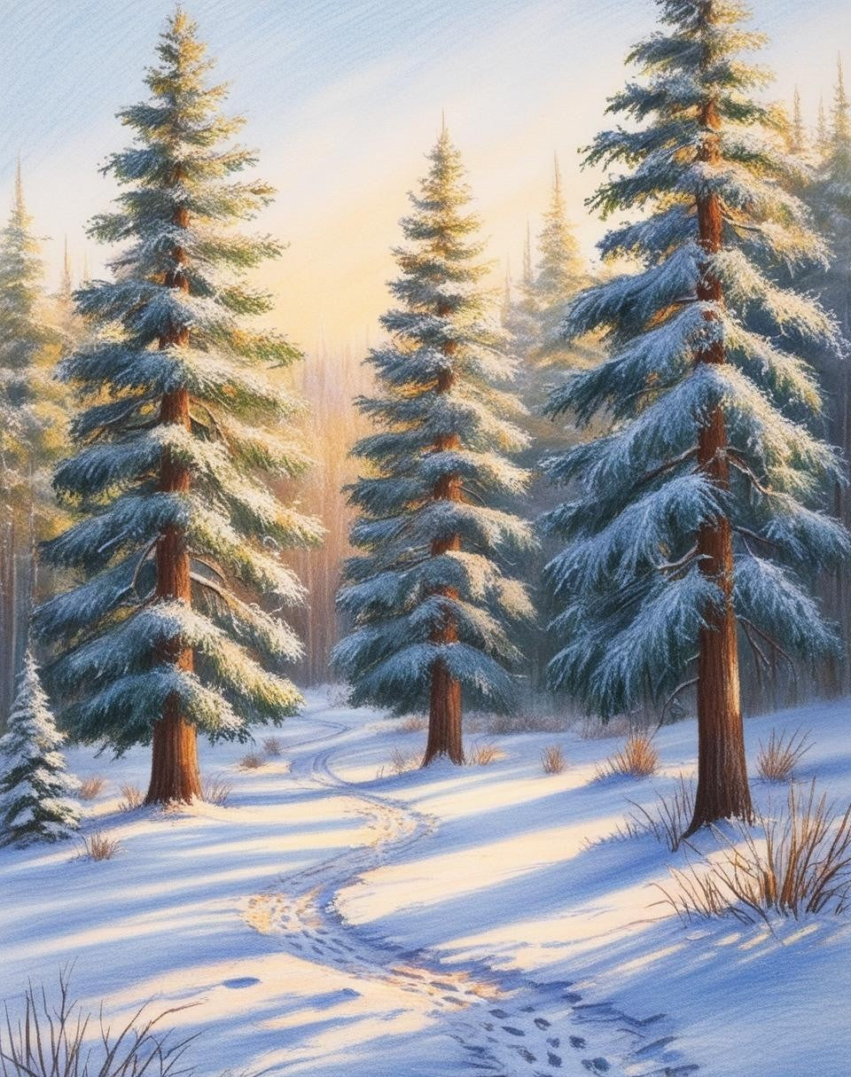 Paint by Number Frozen Woods