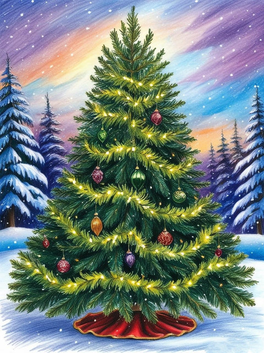 Paint by Number Evergreen Haven Christmas Tree