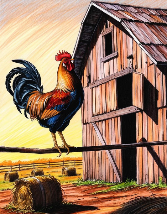 Paint by Number Farm's Rooster