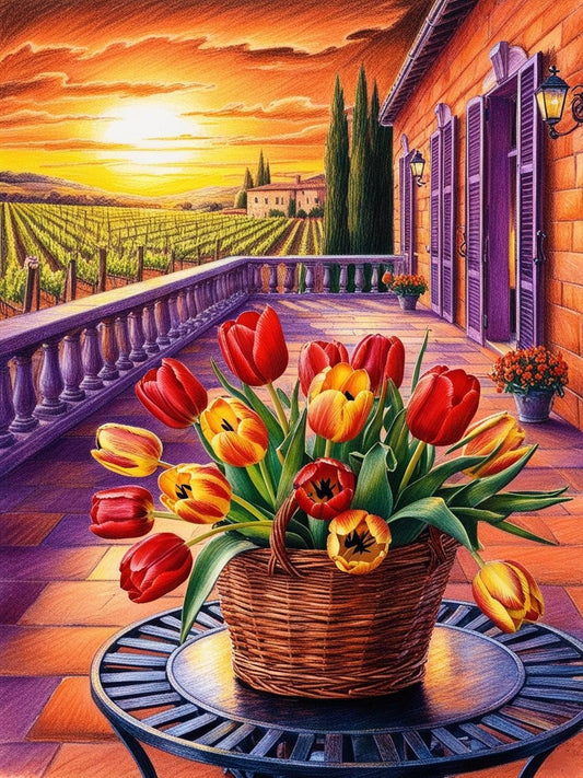 Paint By Number Tulips in Gorgeous Colors