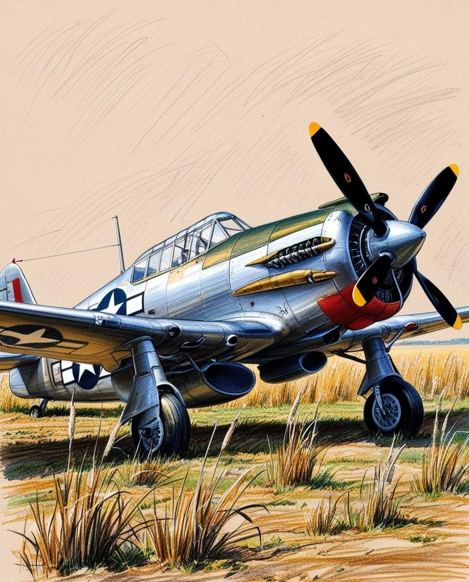 Paint By Number Vintage War Plane