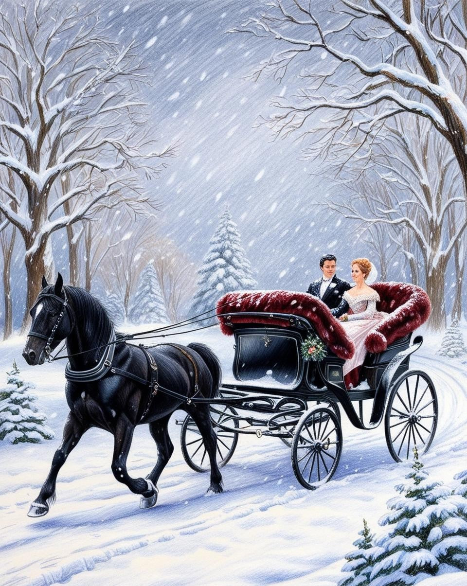 Paint by Number Sleigh Ride Adventure