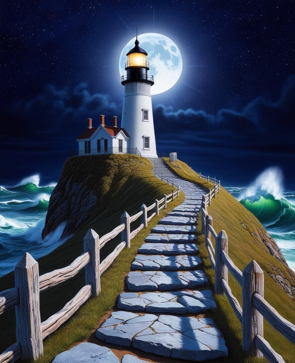 Paint by Number Island Lighthouse