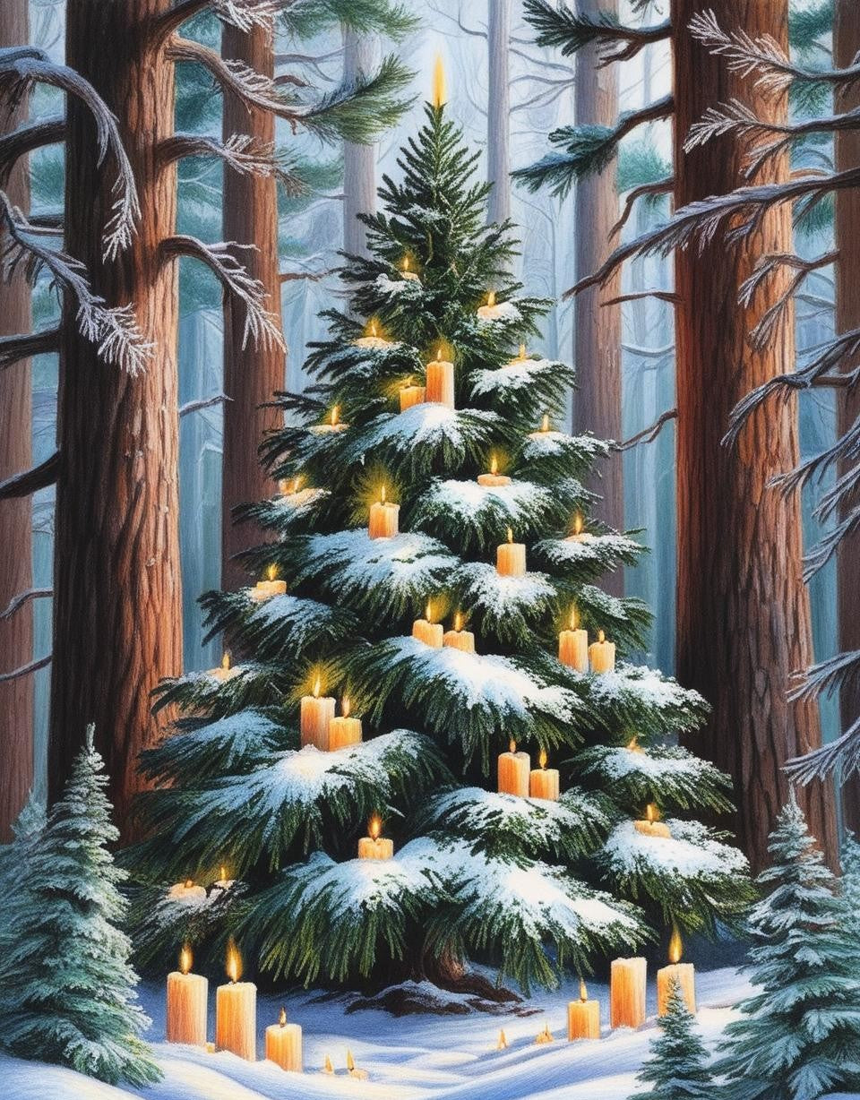 Paint by Number Forest Whispers Christmas Tree