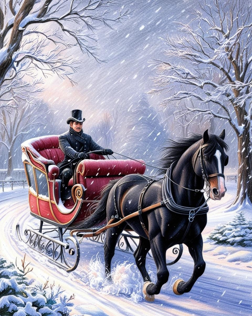 Paint by Number Magical Sleigh Ride