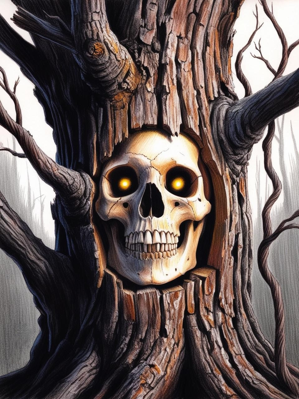 Paint by Number Scary Skull Art