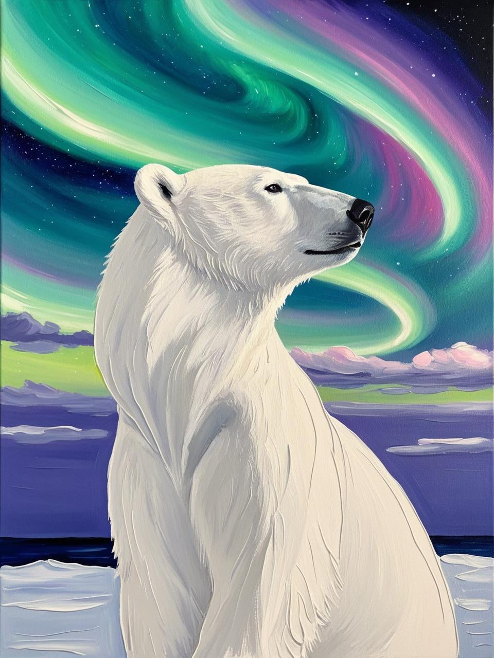 Paint By Number Solitary Polar Bear