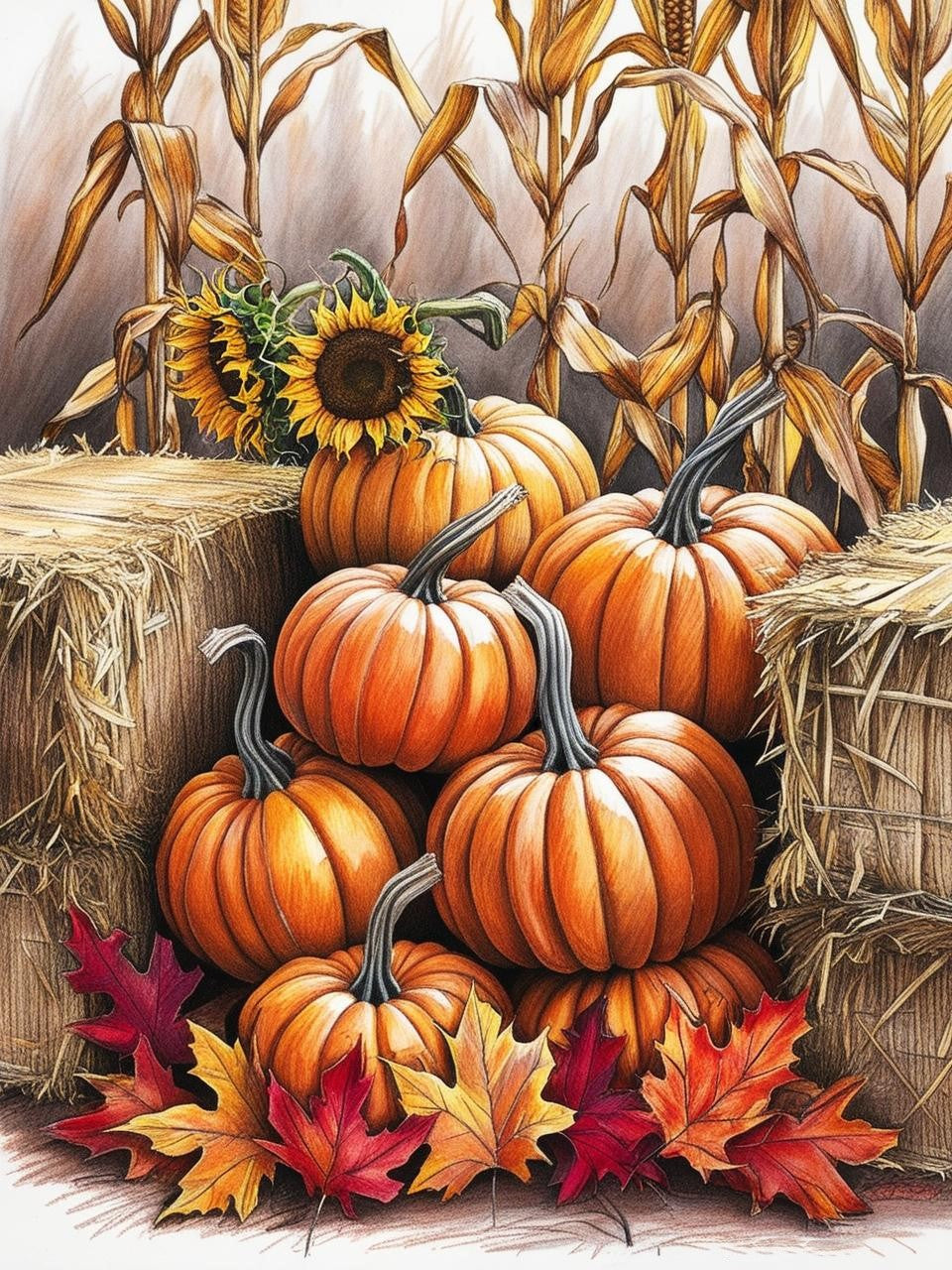 Paint By Number Perfect Pumpkin Patch