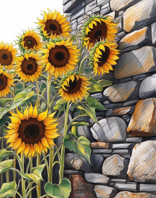 Paint by Number Timeless Sunflowers