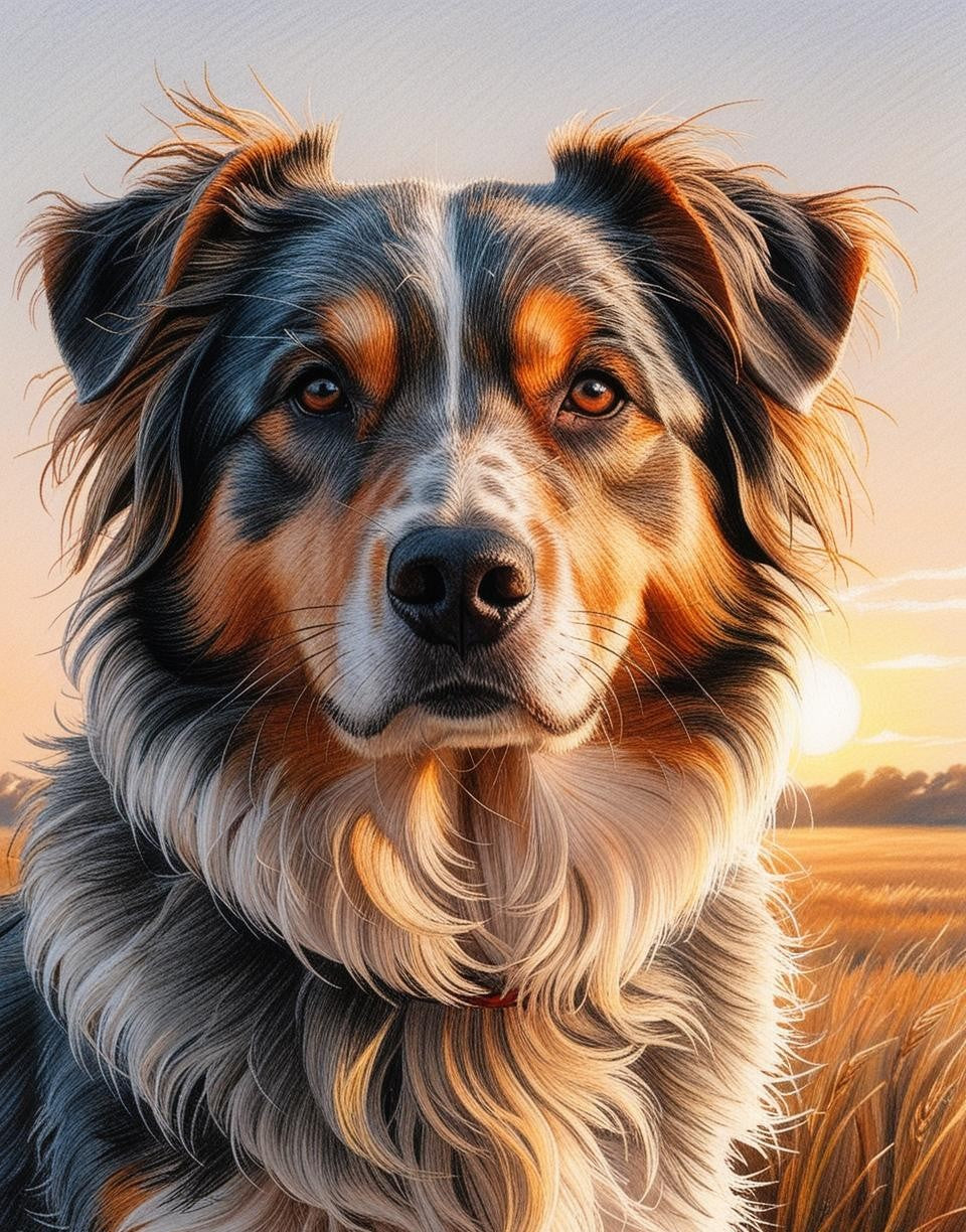 Paint by Number A Lifetime of Loyalty: Australian Shepherd Portrait