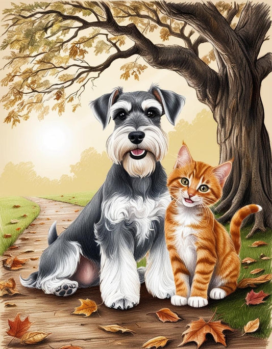 Paint by Number Pawsitively Best Friends