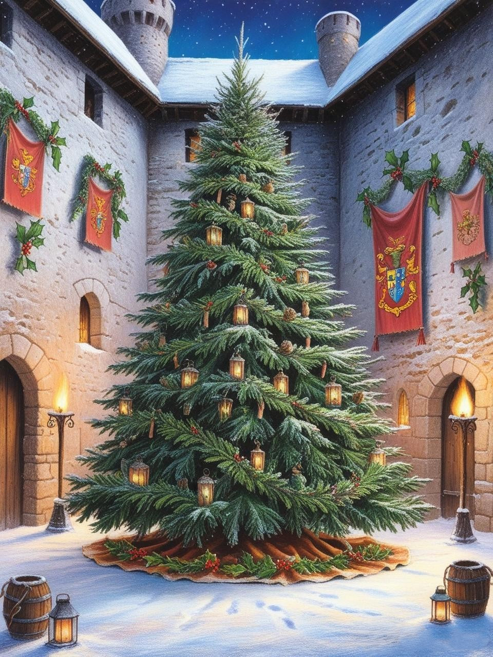 Paint by Number Enchanted Keep Christmas Tree