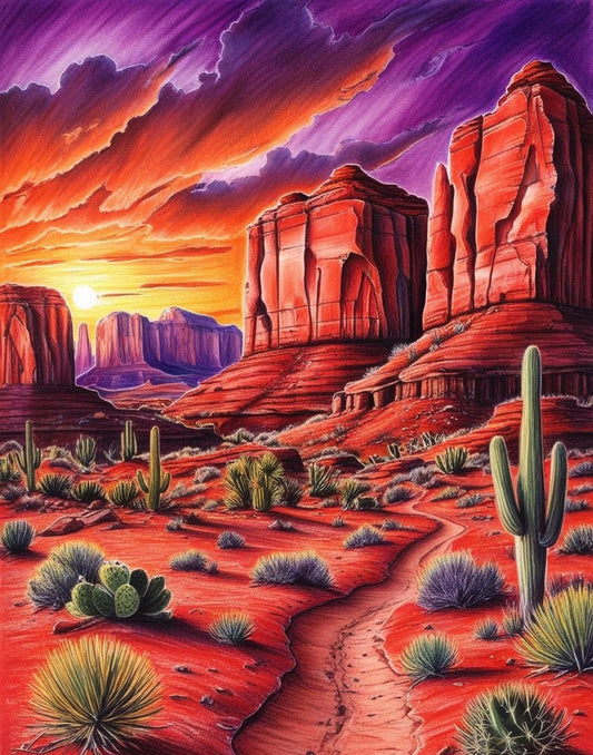 Paint by Number Desert Landscape