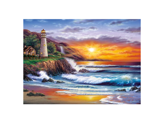 Paint By Number Tranquil Twilight Watch Lighthouse