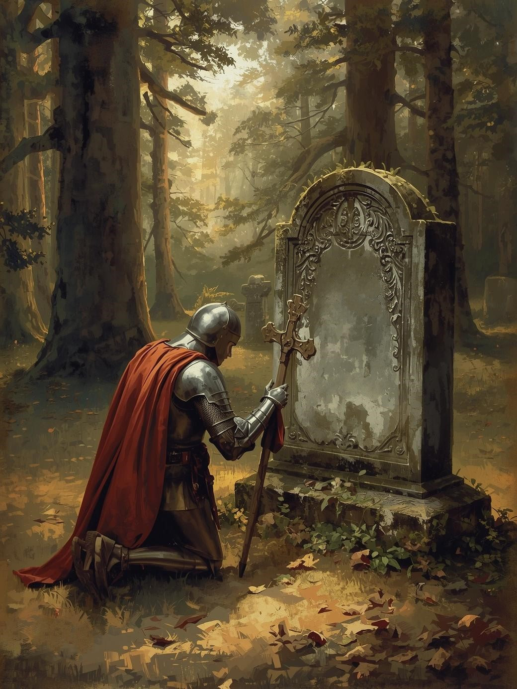 Paint by Number Fallen Knight’s Prayer – Paint by Number for Adults