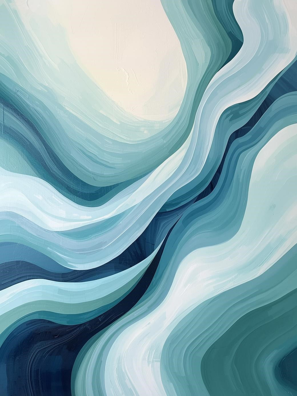 Paint by Number Coastal Reflection – Abstract Ocean Horizon Wall Art Kit for Adults (Copy)