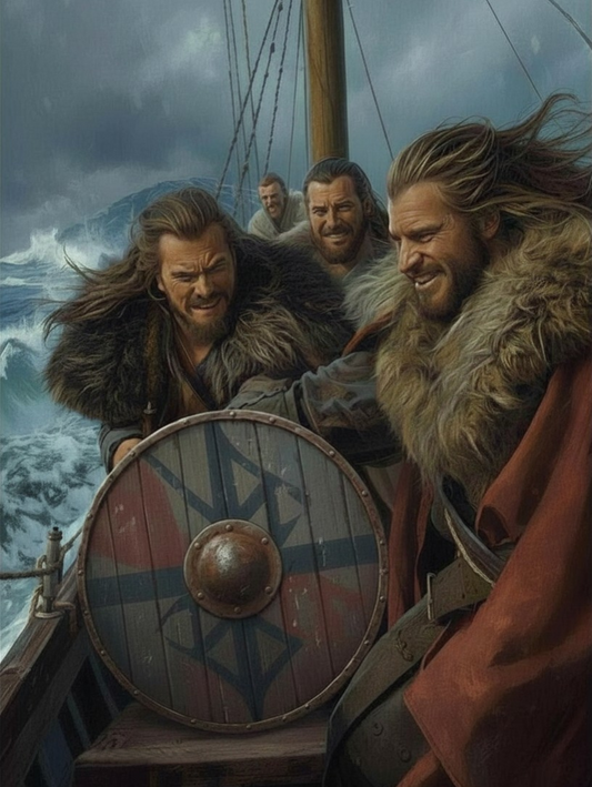 Paint by Number Viking Brotherhood at Sea – DIY Canvas Painting Kit