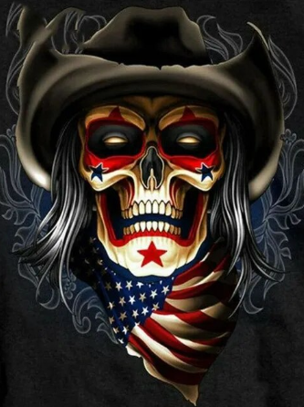 Paint by Number American Skull