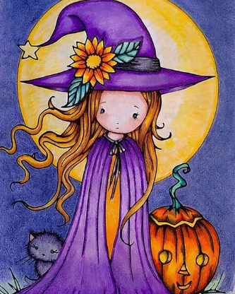 Paint by Number Cute Witch