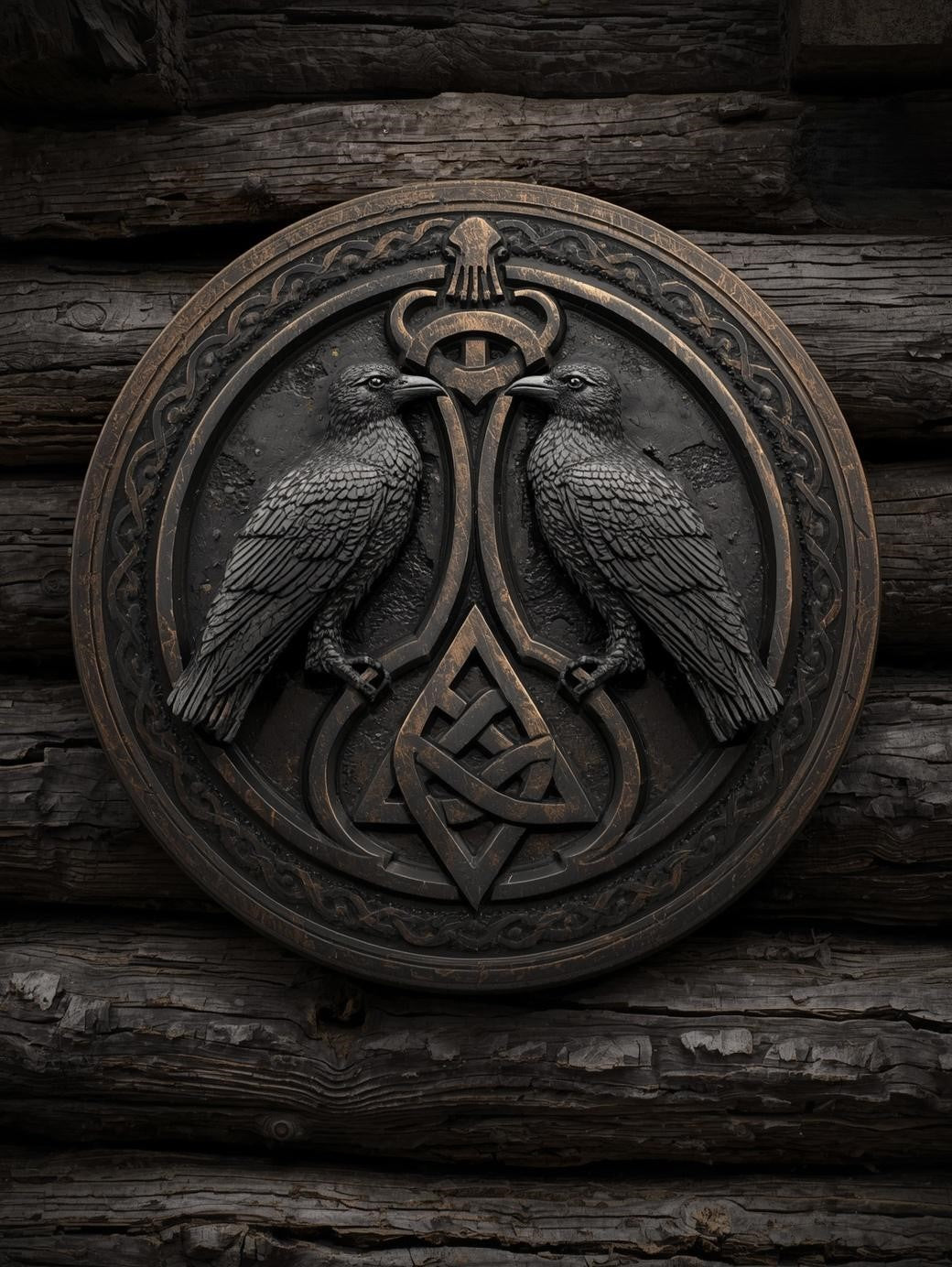 Paint by Number Nordic Raven Rune Crest – DIY Wall Art Canvas