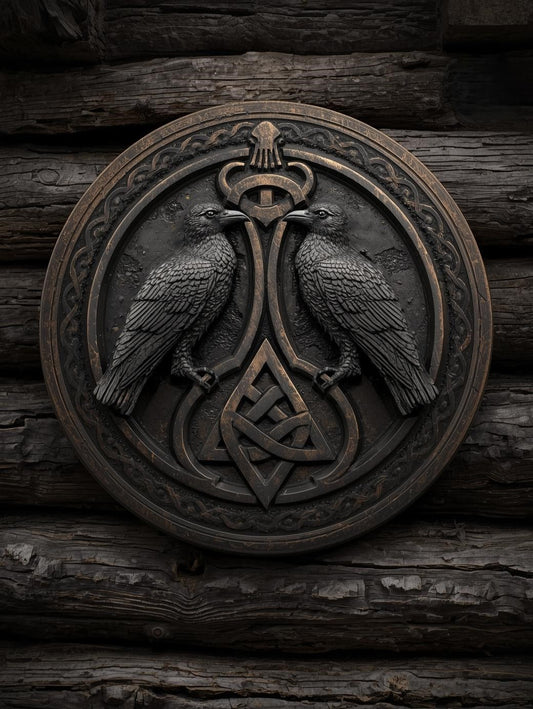 Paint by Number Nordic Raven Rune Crest – DIY Wall Art Canvas