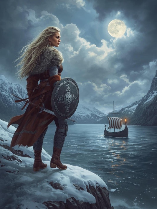 Paint by Number Shieldmaiden of the Frozen Fjord – Paint by Number for Adults