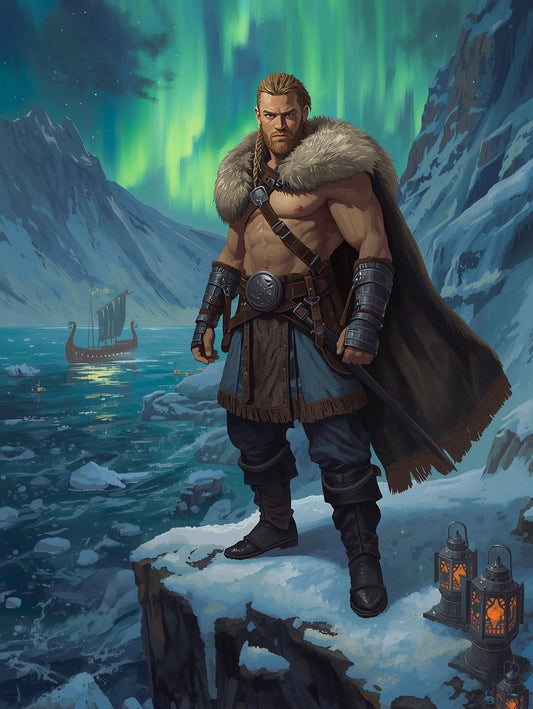 Paint by Number Aurora Viking Guardian – Adult DIY Wall Art Canvas