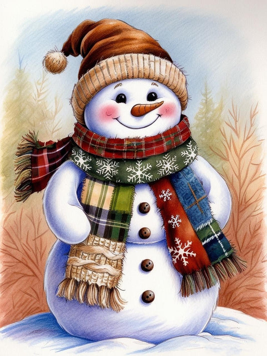 Paint by Number Winter Joy Snowman