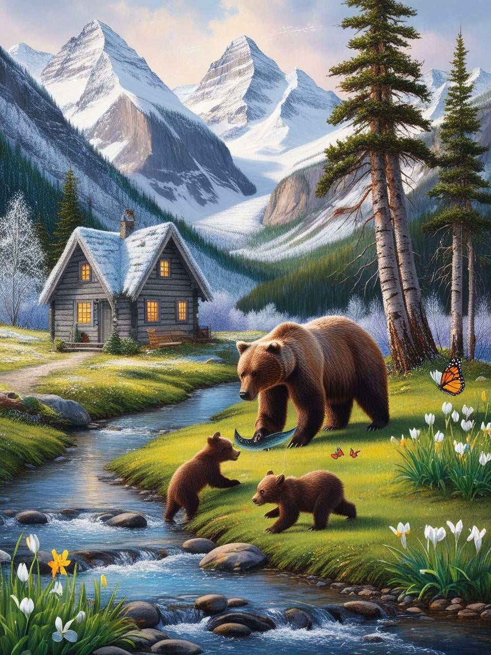 Paint by Number A Winter Tale of Bear Cubs