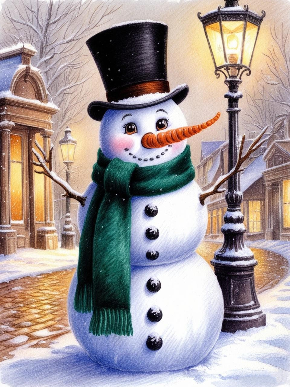 Paint by Number Holiday Dreams Snowman