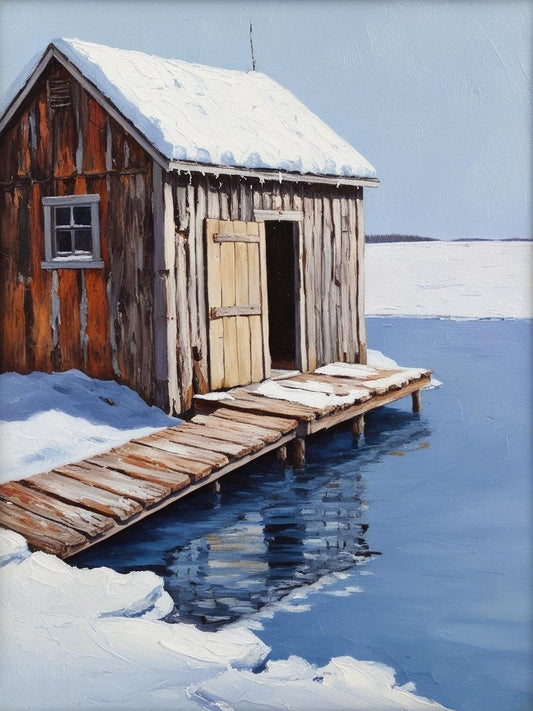 Paint by Number Snowbound Cabin Hideaway