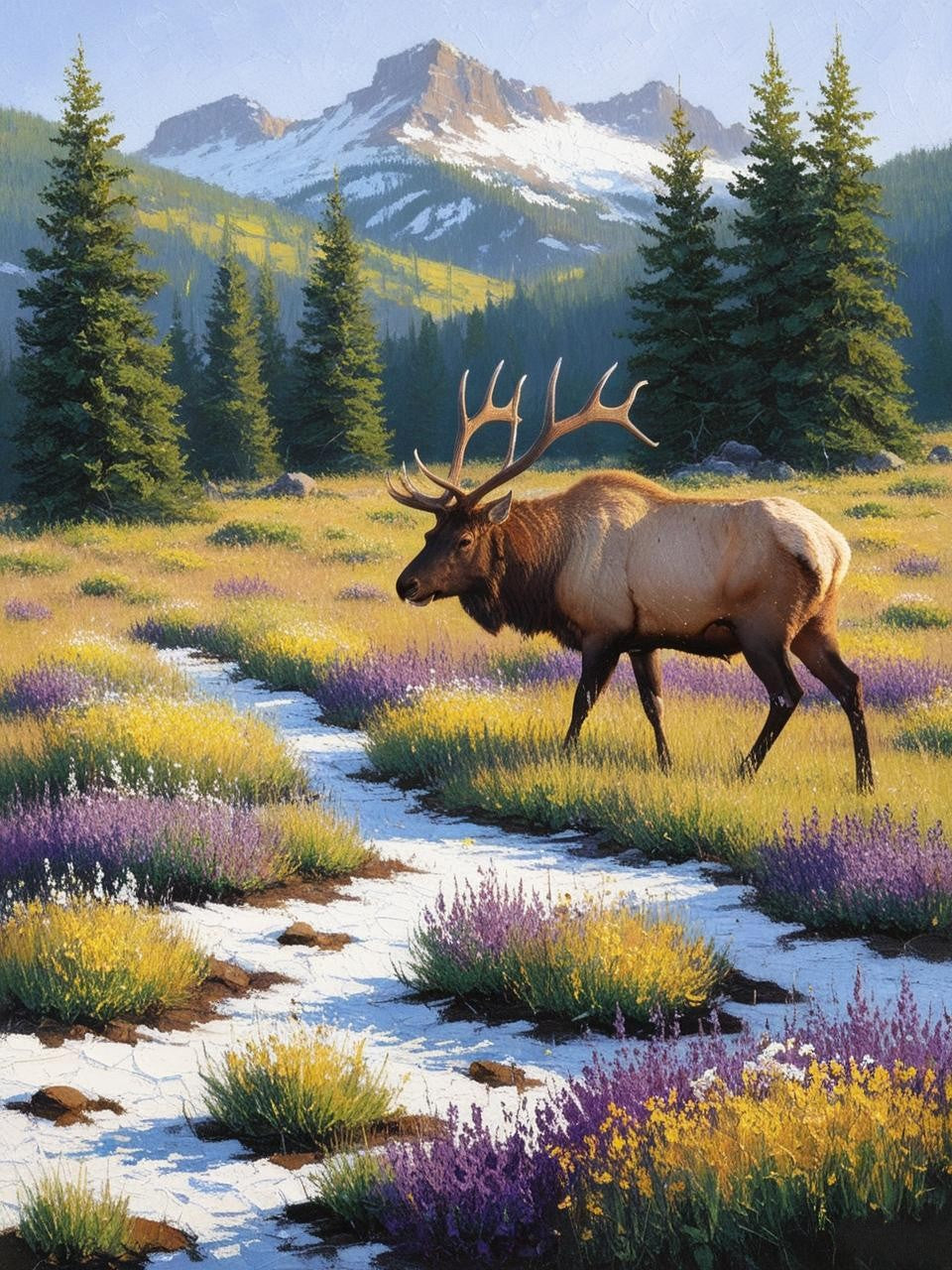 Paint by Number Where the Elk Roam Free