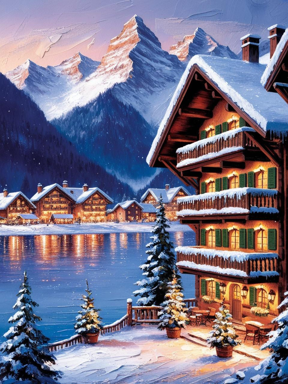 Paint by Number Alpine Dreams and Snowy Scenes