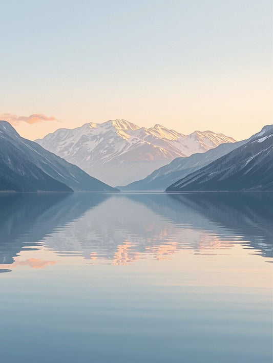 Paint by Number Serene Mountain Lake Reflection - DIY Paint by Number Kit
