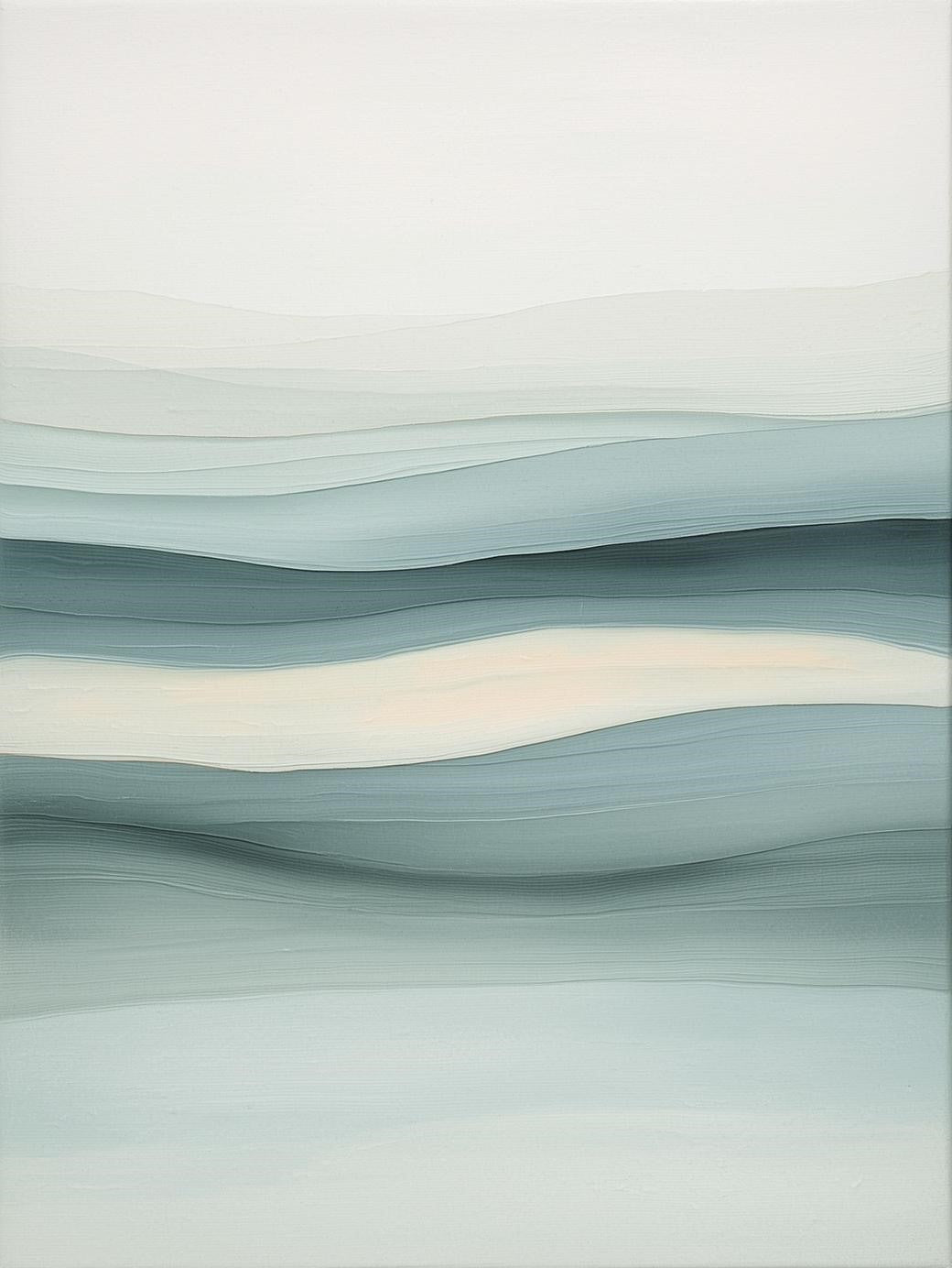 Paint by Number Calm Coastal Layers – Minimal Abstract Ocean Strata Wall Art Kit for Adults
