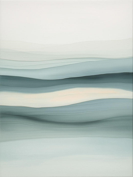 Paint by Number Calm Coastal Layers – Minimal Abstract Ocean Strata Wall Art Kit for Adults