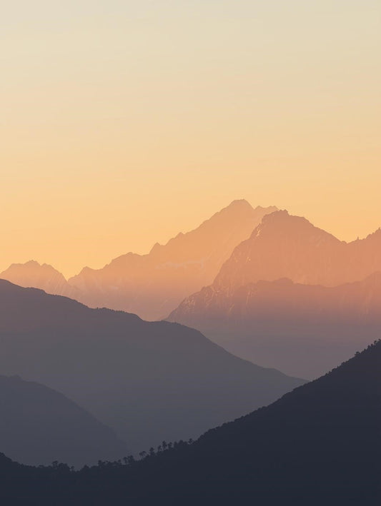 Paint by Number Soft Mountain Sunrise Layers - DIY Paint by Number Kit