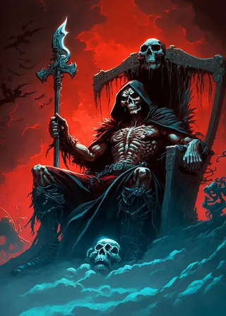 Paint by Number Skeleton Reaper 1
