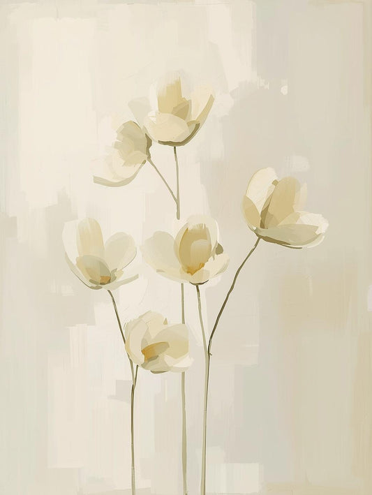 Paint by Number Blush Garden Bloom – Soft Floral Canvas Kit