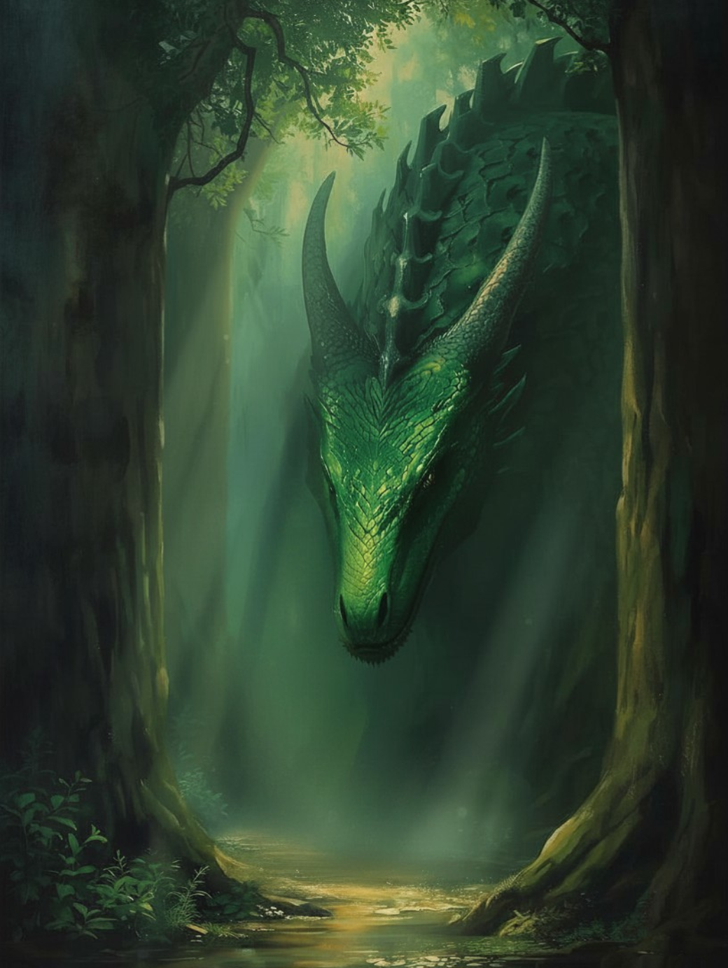 Paint by Number Hidden Forest Dragon – Fantasy Canvas Painting Kit