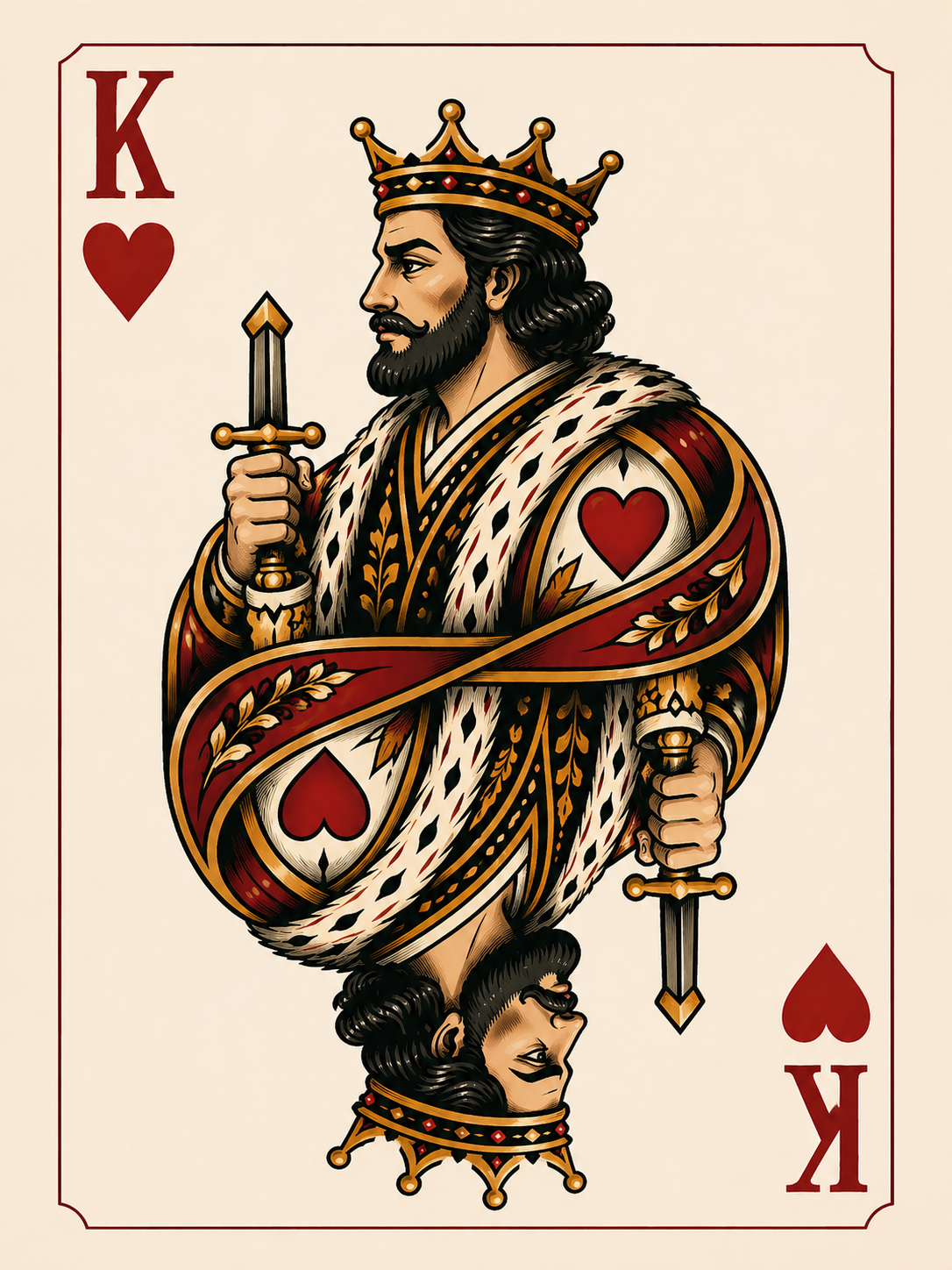 Paint By Number King of Hearts Vintage
