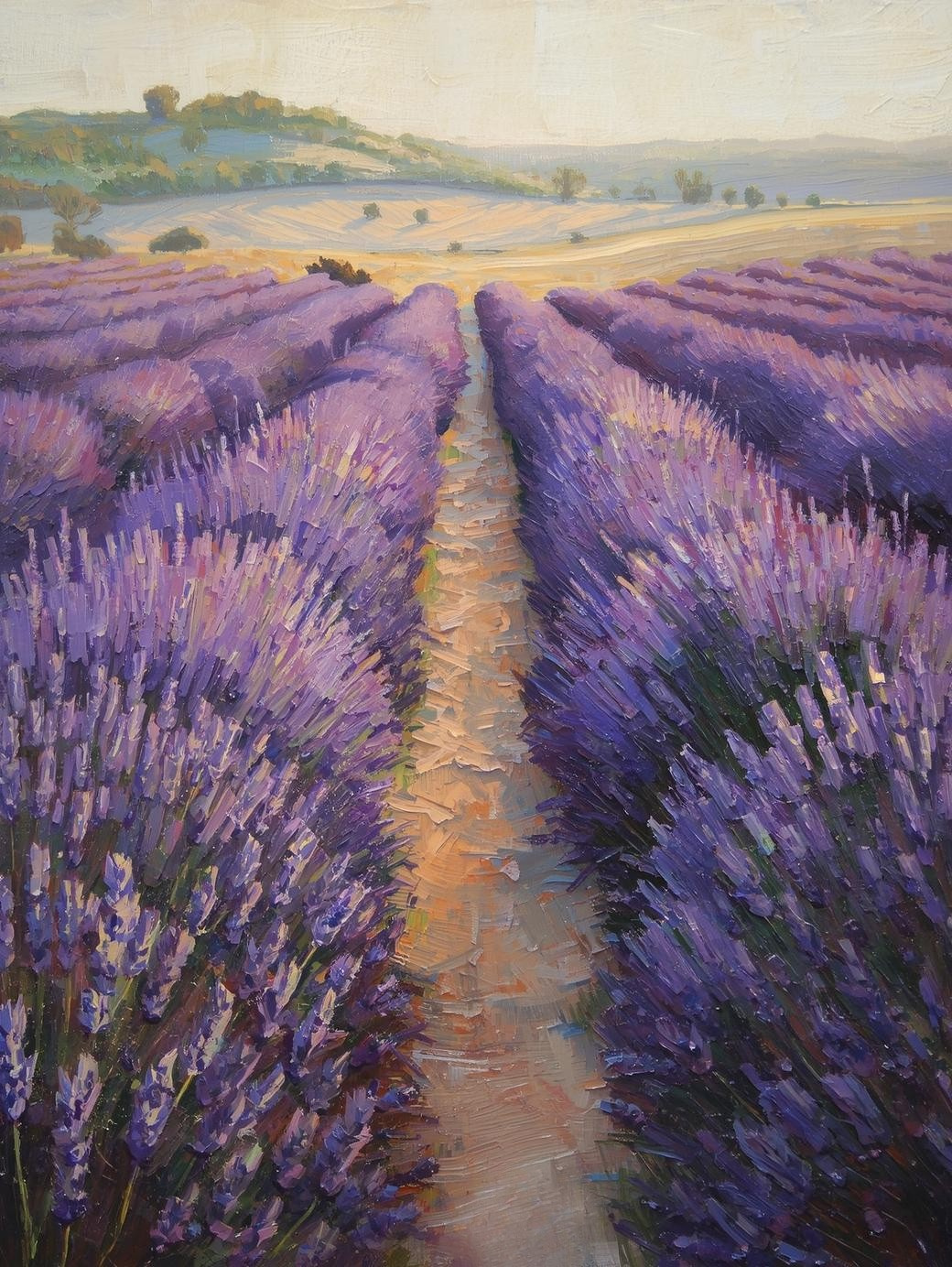 Paint by Number Blooming Lilac Field in the Countryside