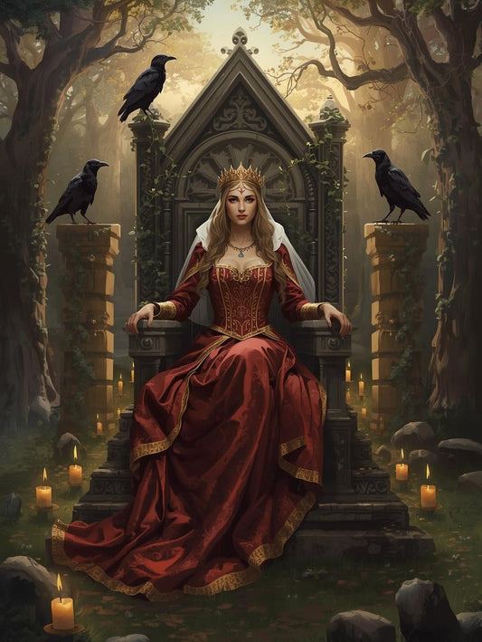 Paint by Number Raven Queen of the Forest Throne – DIY Painting Kit